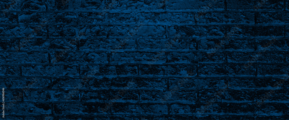 Background and texture of dark blue brick wall, brick wall for design ...
