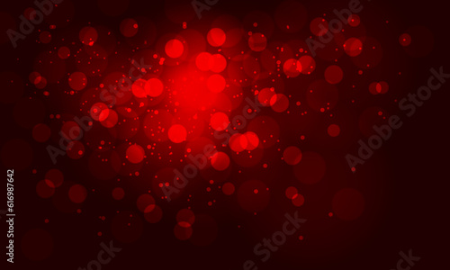 Abstract red tone bokeh blurred on night design background vector