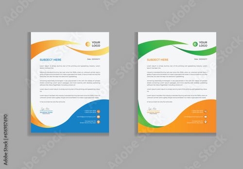 Modern a4 business letterhead template design