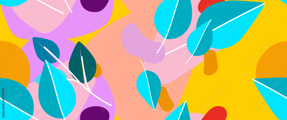 Bold Pattern Tropical Leaf Jungle Modern Motif Bold Pattern Tropical Leaf Jungle Modern Motif