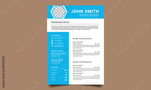 Resume template. cv professional or designer jobs resumes.