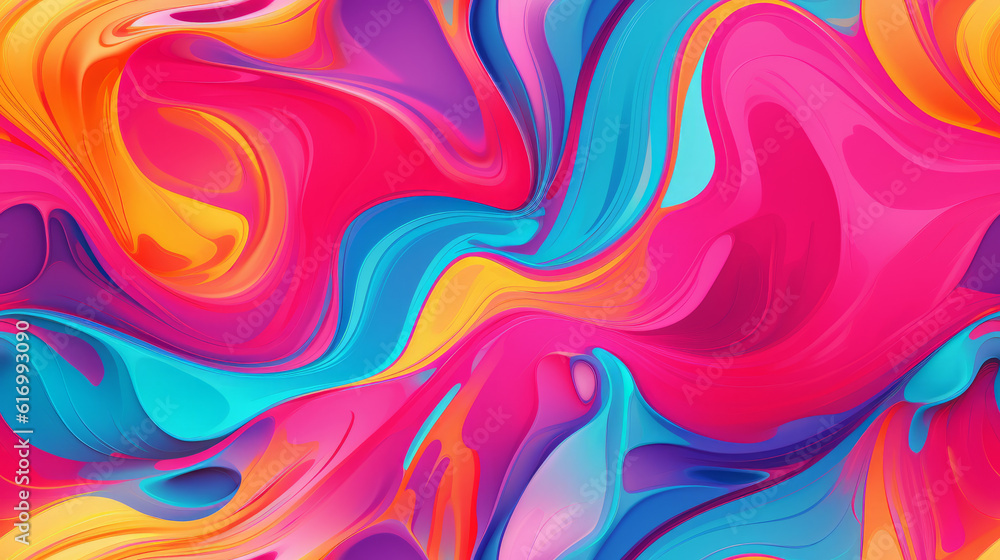 Seamless pattern background of liquid painting of different vivid colors mixing together Seamless pattern background of liquid painting of different vivid colors mixing together