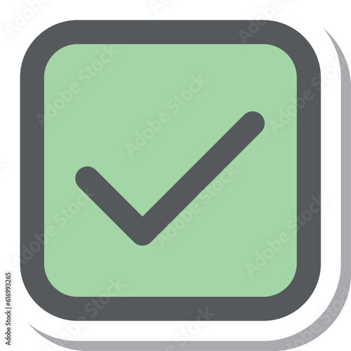 ステッカー風ミニミニアイコン　チェック