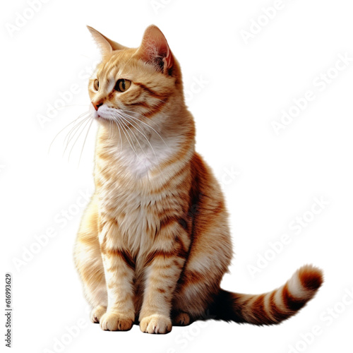 Cat with no background (PNG) - ai generative