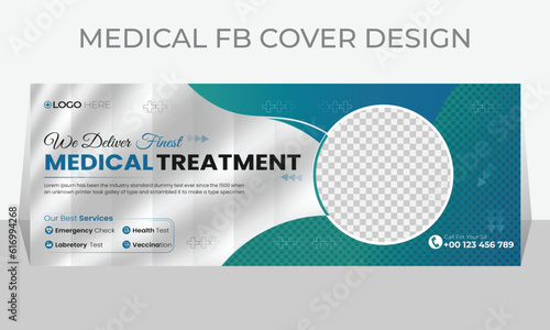 Medical social media cover web banner design layout 