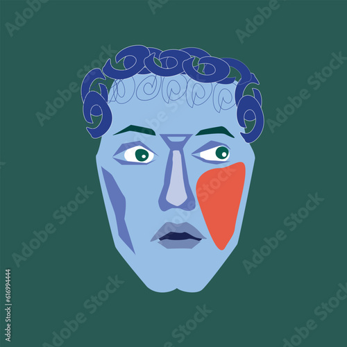Art poster face Hermes