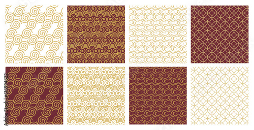 Free-filling geometric texture map, seamless connection of geometric patterns.