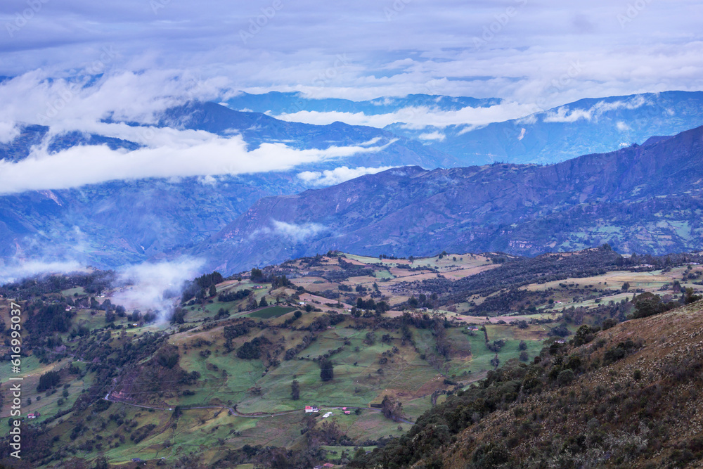 Foggy mountains in Colombia