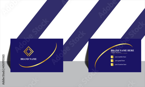 Luxury and modern design. Double sided business card template.
