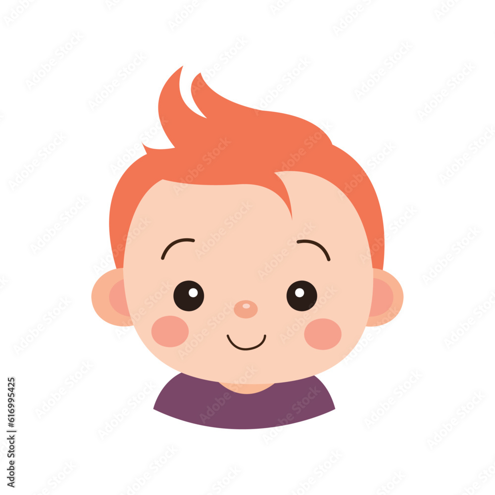 illustration of little baby with cute smile and different style orange hairs and spikes hairstyle using vector illustration art illustration of little baby with cute smile and different style orange hairs and spikes hairstyle using vector illustration art
