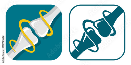 Bone Health flat square icon
