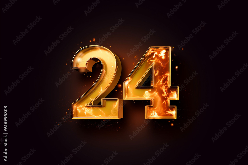 New year 2024 greetings design 3d numbers created with generative ai New year 2024 greetings design 3d numbers created with generative ai