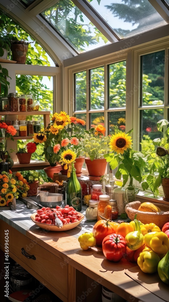 Summertime Bliss: A Vibrant Kitchen Delight Generative AI 6