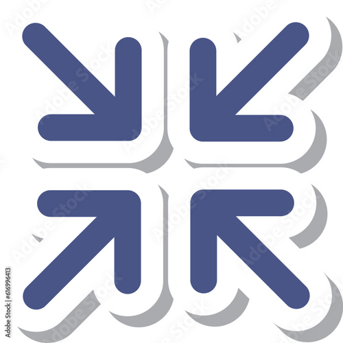 ステッカー風ミニミニアイコン　矢印縮小