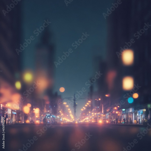 Bokeh City In Night 