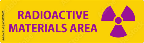 Caution Sign Radioactive Materials Area