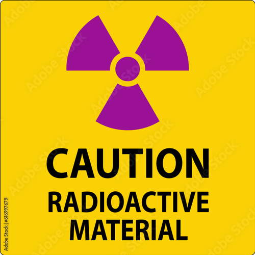 Caution Sign Radioactive Materials