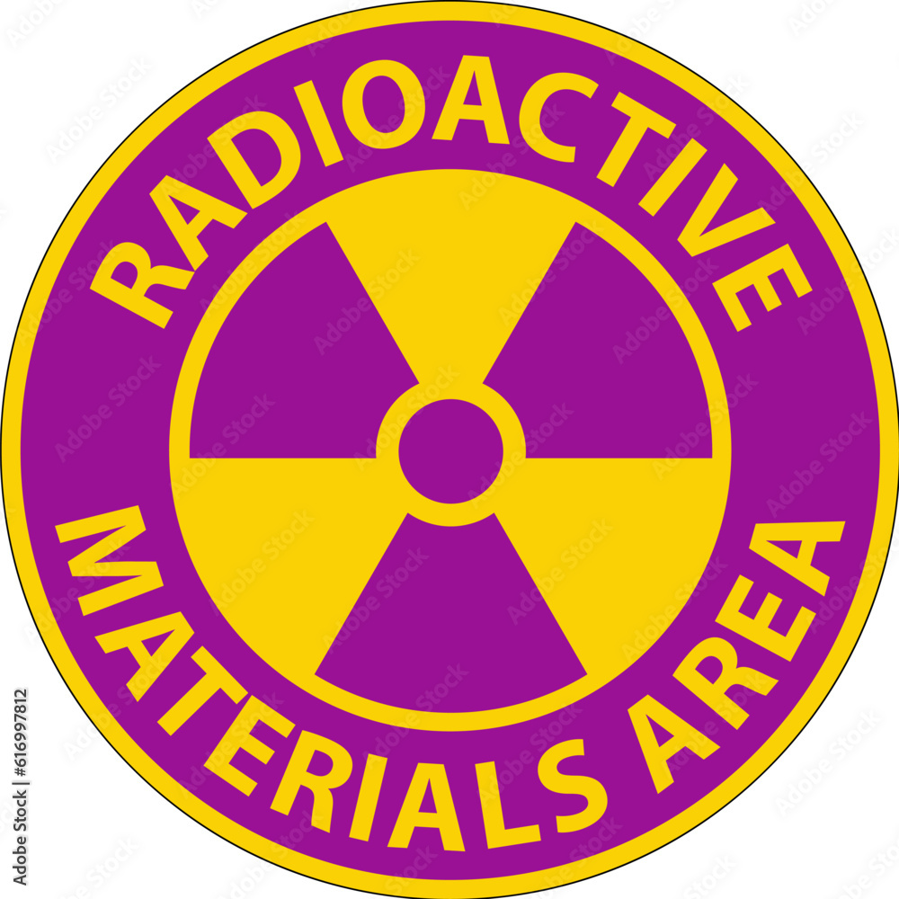 Caution Sign Radioactive Materials Area Caution Sign Radioactive Materials Area