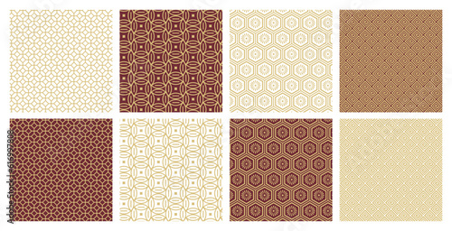 Four kinds of vector texture mapping, pattern, geometric texture background filling.