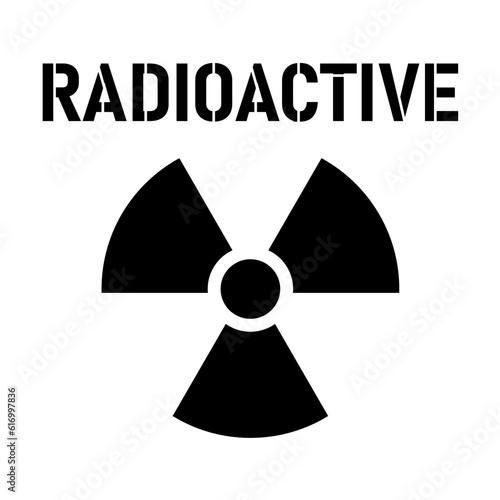Safety Sign Radioactive On White background