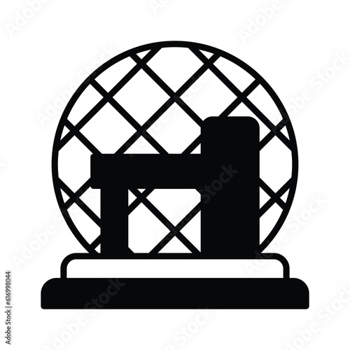 An icon of montreal biosphere in modern style, premium vector