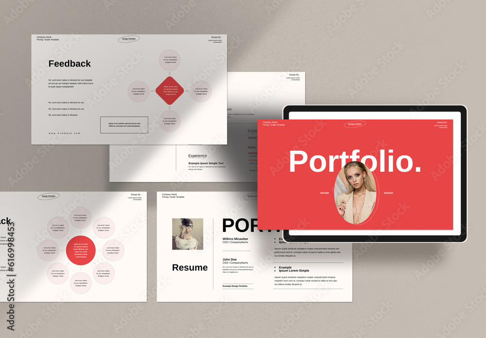 Portfolio Presentation Template Stock Template Adobe Stock