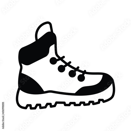 An editable vector design of hiking boot, premium icon of hiking shoe
