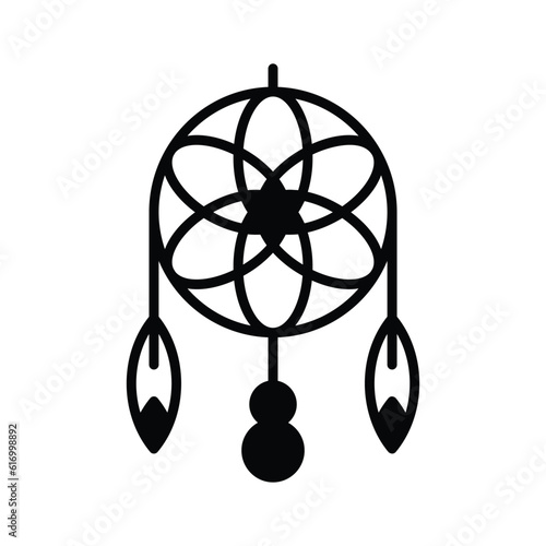 Handcrafted vector of willow hoop, trendy design icon of dreamcatcher