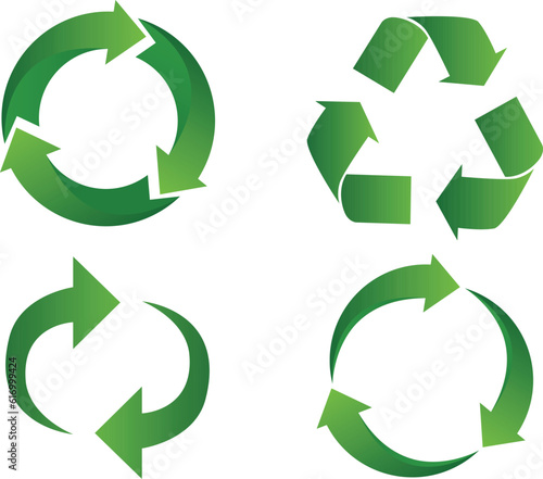 set of recycling symbols