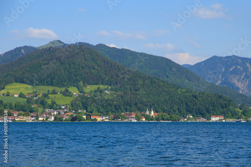 Beautiful view at the Tegernsee from Bad Wiessee to destination Tegernsee - Germany
