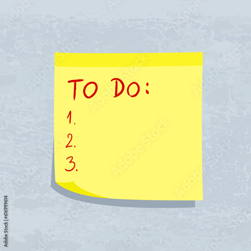 To do list on a sticky note