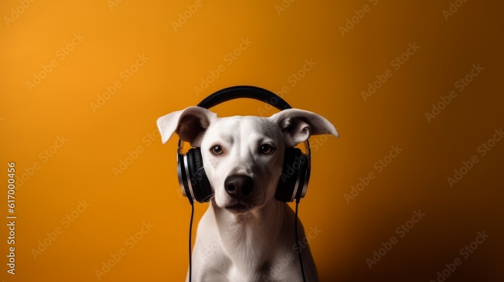 The Harmonious Howler: Dog in Headphones Sings the Anthem of Music