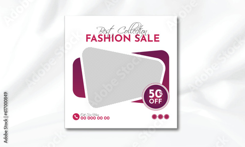 social media template banner blog fashion sale promotion. fully editable Instagram and Facebook square post organic sale poster vector background