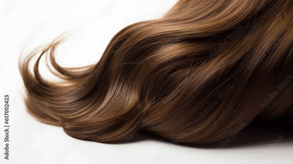 Fototapeta premium cabelo castanho em fundo branco