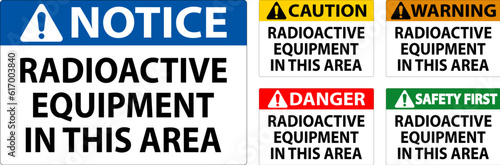 Caution Sign Caution Radioactive Equipment In This Area