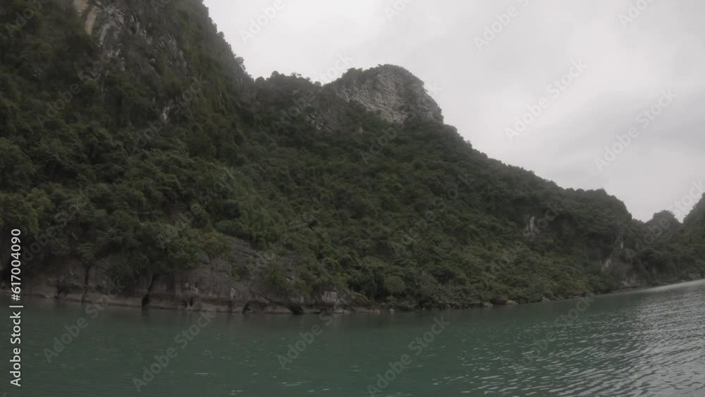 an island in Halong Bay in Vietnam, captured using a GoPro from a kayak. an island in Halong Bay in Vietnam, captured using a GoPro from a kayak.