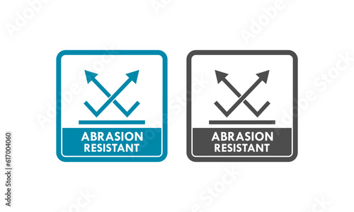 Abrasion resistant design logo template illustration