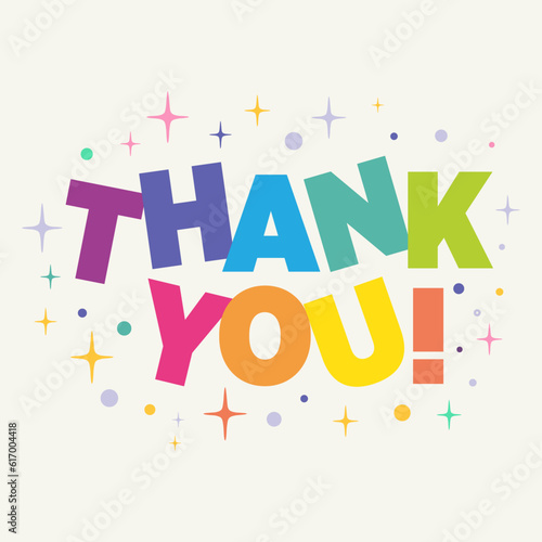 Thank you cards for business or thank you card printable with thank you message, text, icon, letter, vector isolated on light background. 
