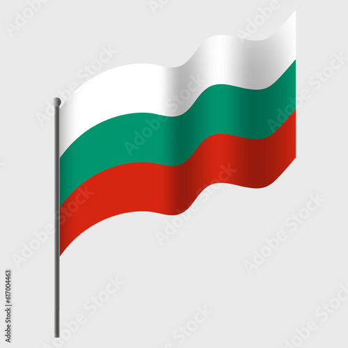 Free Download Vector Bulgaria flag. Waved Flag of Bulgaria. Bulgaria emblem, icon. - GFXLoad