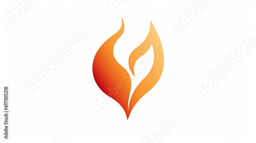 Fogo e coração, logotipo vetorial © Alexandre