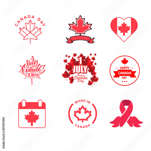 Canadian symbols linear icons set for dark and light mode. Official canadian emblem. North american beaver. Customizable thin line symbols. Isolated vector outline illustrations.