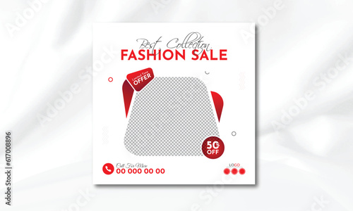social media template banner blog fashion sale promotion. fully editable Instagram and Facebook square post organic sale poster vector background