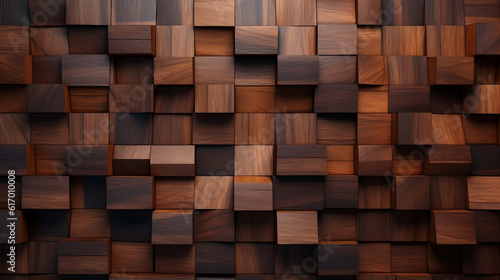 3d Wooden pattern Panel With Wooden Background. Generative AI