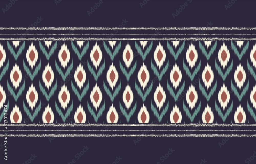 Ethnic abstract ikat art. Aztec ornament print. geometric ethnic pattern seamless  color oriental.  Design for background ,curtain, carpet, wallpaper, clothing, wrapping, Batik, vector illustration.