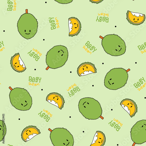 Durian fruit and ripe durian pulp isolated on white background.