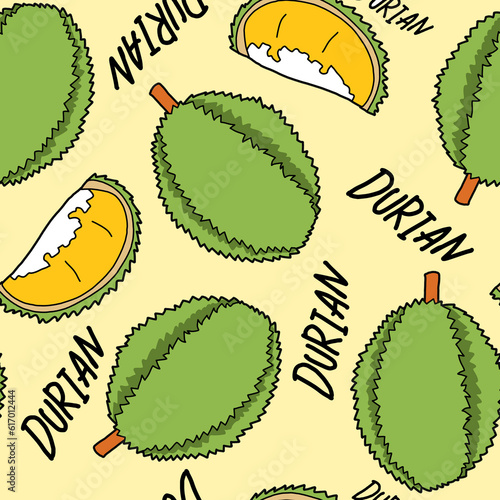 Durian fruit and ripe durian pulp isolated on white background.