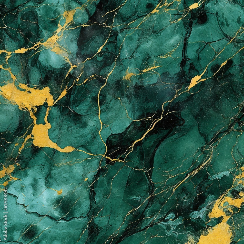Luxury Marble Digital Art - Green Marble with Gold, Background 4K Quality, JPEG