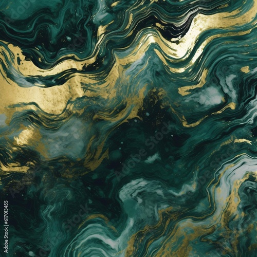 Luxury Marble Digital Art - Green Marble with Gold, Background 4K Quality, JPEG