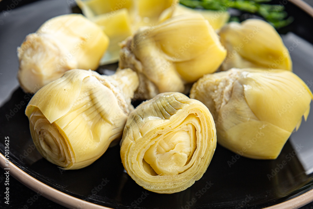 artichoke canned food meal food snack on the table copy space food background rustic top view artichoke canned food meal food snack on the table copy space food background rustic top view