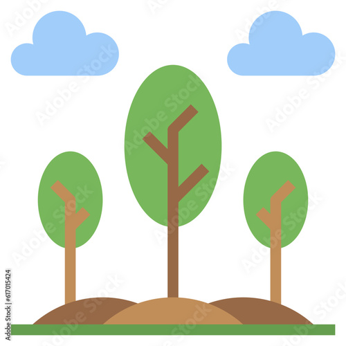 forest line icon,linear,outline,graphic,illustration © Surang